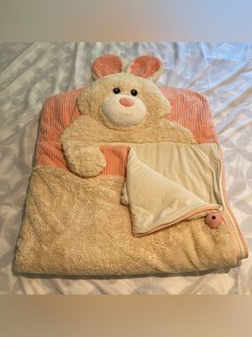 Hugfun Kids Bunny Rabbit Slumber Sleeping Bag Plush Cream Costco 66 x 28.